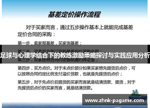足球与心理学结合下的教练激励策略探讨与实践应用分析